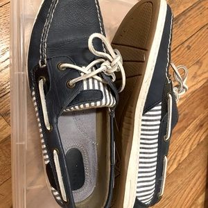 Navy Blue Boat Shoes